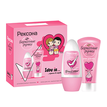 ПН Рексона Бархатные ручки дезодорант шарик 50 мл крем для рук 45 мл