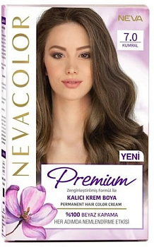 Nevacolor PRЕMIUM стойкая крем краска для волос 7.0  BLONDE шатен