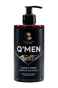 Q’men шампунь чистота и свежесть мужской, 410 мл