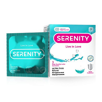 Serenity презервативы из натурального латекса ultra thin натуральные ультратонкие 3 шт уп