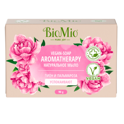 BioMio Натуральное мыло Aromatherapy Пион и пальмароза 90 г