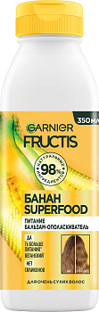 Fructis бальзам ополаскиватель банан superfood питание для очень сухих волос 350 мл