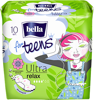 Прокладки гигиенические супертонкие BELLA FOR TEENS Relax, 10шт