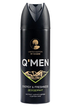 Q'men дезодорант мужской энергия и свежесть, 200 мл