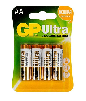 GP батарейки алкалиновые Ultra Alkaline AA/LR6 4шт