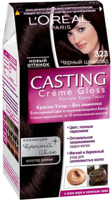 Краска для волос L'OREAL Casting Creme Gloss 323 Черный Шоколад
