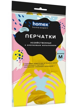 Homex перчатки виниловые размер М очень надежные