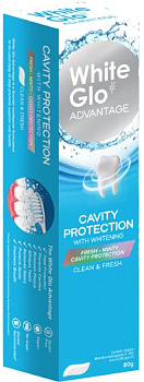 White Glo  зубная паста отбеливающая защита от кариеса 80гр