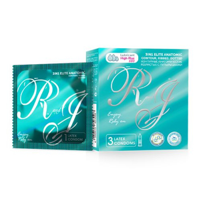 Romeo and Juliette презервативы elite 3 in1 контурные анатомич ребристые с пупырышками нат латекс 3 шт