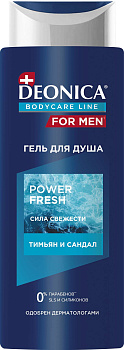 Deonica for men гель для душа power fresh 250 мл