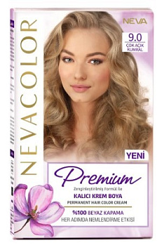 Nevacolor PRЕMIUM стойкая крем краска для волос 9.0 VERY LIGHT BLONDE экстра светло коричневый