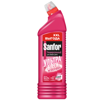 СХЗ Sanfor universal 10в1 средство для чистки и дезинф ультра блеск чистота и гигиена 1500 мл