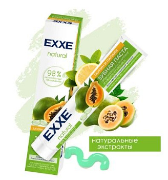 EXXE зубная паста natural таурин и папаин 75 мл
