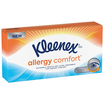 Kleenex allergy comfort салфетки в коробке 56 шт