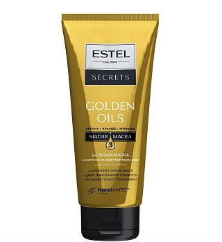 ESTEL SECRETS GOLDEN OILS бальзам маска c комплексом драгоценных масел для волос 200 мл С