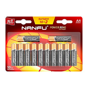 Nanfu Батарейка щелочная AA (10+2шт.)