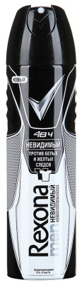 Rexona Men антиперспирант-дезодорант спрей Невидимый на черной и белой одежде 150мл