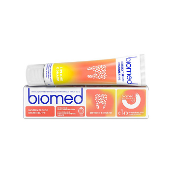 Biomed healthywhite инновационная зубная паста снижение чувствительности отбеливание и восстановление эмали гуава 65 г