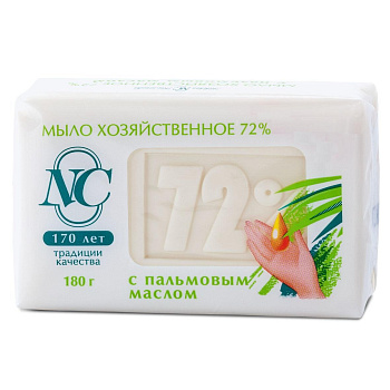 Невская Косметика хозяйственное мыло с пальмовым маслом 72 % 180г