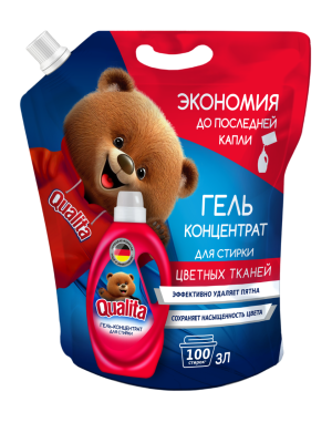 Qualita гель для стирки цветного белья дой пак 3000 мл