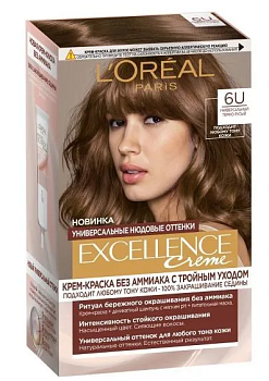 L`oreal Excellence краска для волос Nudes 6U темно русый