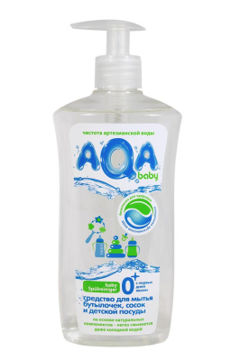 AQA baby Средство для мытья бутылочек, сосок и детской посуды 500 мл