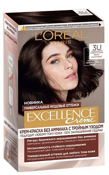 L`oreal Excellence краска для волос Nudes 3U темно каштановый