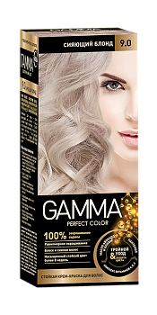 Gamma Perfect Hair стойкая крем краска тон 9.0 сияющий блонд