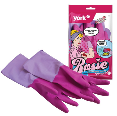 York перчатки резиновые ароматизированные Роза L