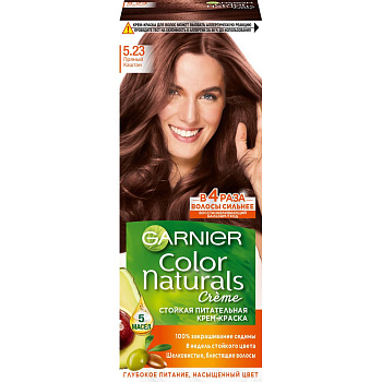 Garnier стойкая питательная крем краска для волос color naturals оттенок 5.23 пряный каштан