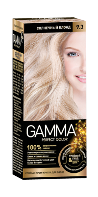 Gamma Perfect Hair  стойкая крем краска тон 9.3 солнечный блонд