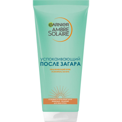 Garnier Ambre Solaire увлажняющий крем после загара усилитель загара с глицерином и витамином е нежирный 200 мл