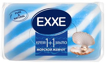 EXXE крем мыло косметическое морской жемчуг синее полосатое одиночное 80г