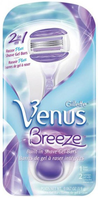 Бритвенный станок GILLETTE VENUS BREEZE + 2 кассеты