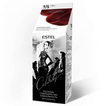 Estel celebtity краска-уход д/волос 7/5 рубин