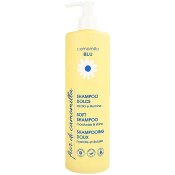 Camomilla Blu шампунь для волос бессульфатный увлажнение и блеск soft shampoo moisturize & shine 500мл