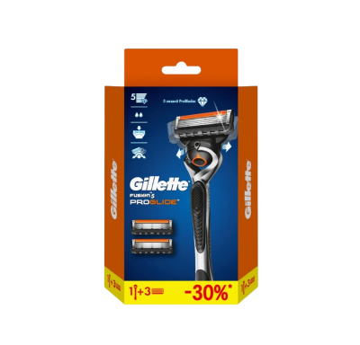 Gillette бритва станок+3 кассеты