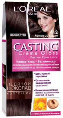 Краска для волос L'OREAL Casting Creme Gloss 412 Какао со льдом