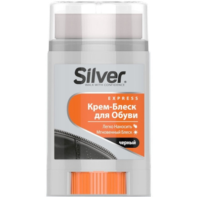 Silver крем-блеск для обуви Premium Comfort чёрный 50/40мл