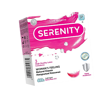 Serenity презервативы из натурального латекса woman s feeling натуральные классические 3 шт уп