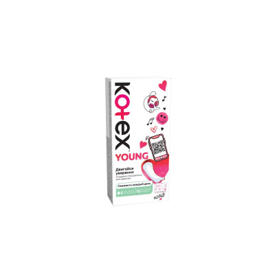 Kotex прокладки гигиенические янг для девочек ультратонкие 16 шт Уценка