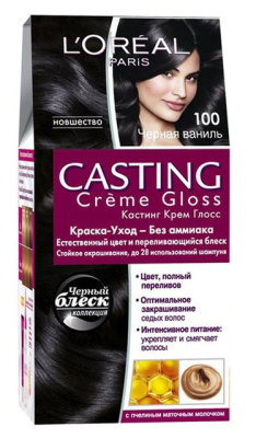 Краска для волос L'OREAL Casting Creme Gloss 100 Чёрная ваниль