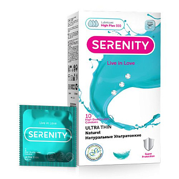 Serenity презервативы из натурального латекса ultra thin натуральные ультратонкие 10 шт уп