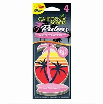 California Scents картон подвесной - пальмы Клубника Шаста