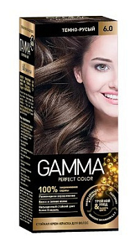 Gamma Perfect Color стойкая крем-краска тон 6.0 Темно-русый