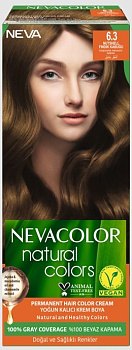 Nevacolor Natural Colors стойкая крем краска для волос 6.3 NUTSHELL скорлупа лесного ореха