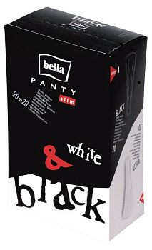 Прокладки ежедневные BELLA PANTY Slim Black&White, 40 шт