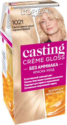 Краска для волос L'OREAL Casting Creme Gloss 10.21 Светло-светло русый перламутр