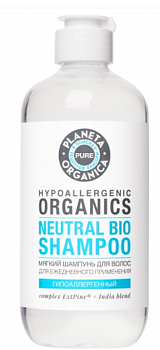Planeta Organica шампунь для волос для ежедневного применения мягкий PO PURE 400мл