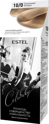 Краска-уход для волос ESTEL CELEBRITY 10/0 платиновый блондин